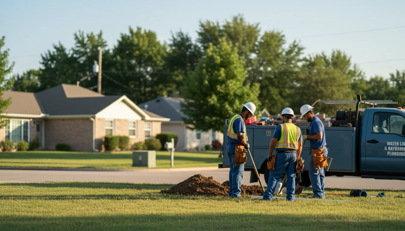 Residential water line and bathroom plumbing service in Stanchfield, MN